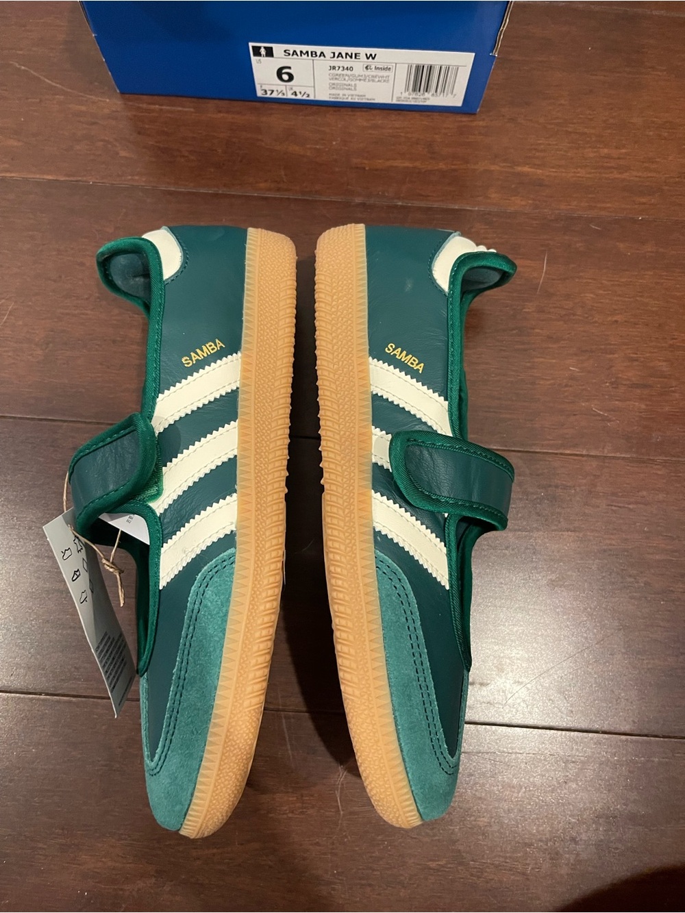 Adidas Samba Jane Collegiate Green / Gum / Cream White NWT  6 - Picture 5 of 10